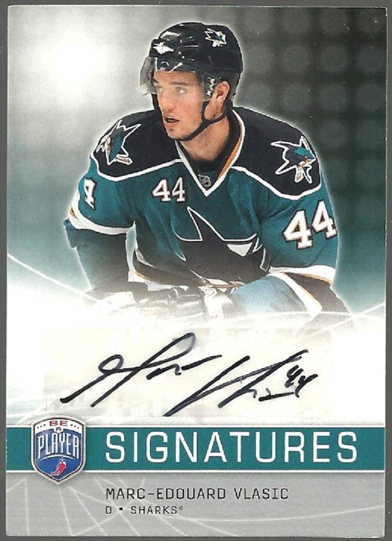 2008-09 Be A Player Signatures #SMV Marc-Edouard Vlasic (image for) 2008-09 Be A Player Signatures #SMV Marc-Edouard Vlasic