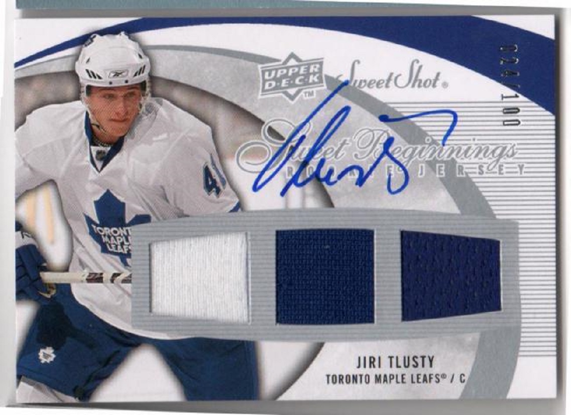 2007-08 Sweet Shot Rookie Jerseys Autographs #154 Jiri Tlusty (image for) 2007-08 Sweet Shot Rookie Jerseys Autographs #154 Jiri Tlusty