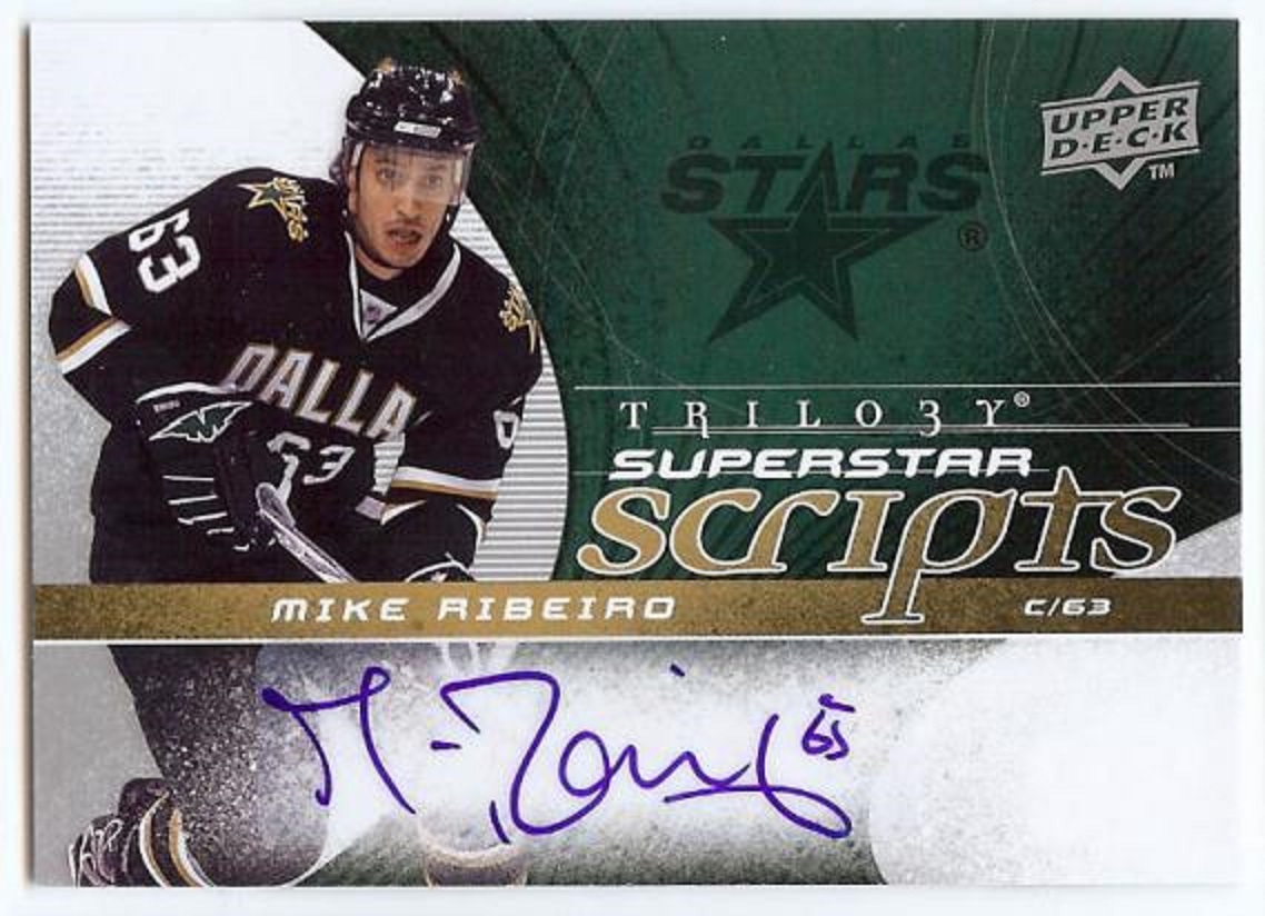 (image for) 2008-09 Upper Deck Trilogy Superstar Scripts #SSMR Mike Ribeiro