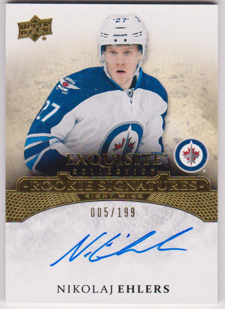 (image for) 2015-16 Exquisite Collection Rookie Signatures #ERSNE Nikolaj Ehlers 005/199