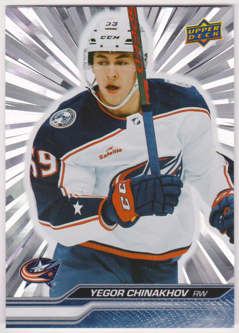 2023-24 Upper Deck Outburst Silver #54 Yegor Chinakhov (image for) 2023-24 Upper Deck Outburst Silver #54 Yegor Chinakhov