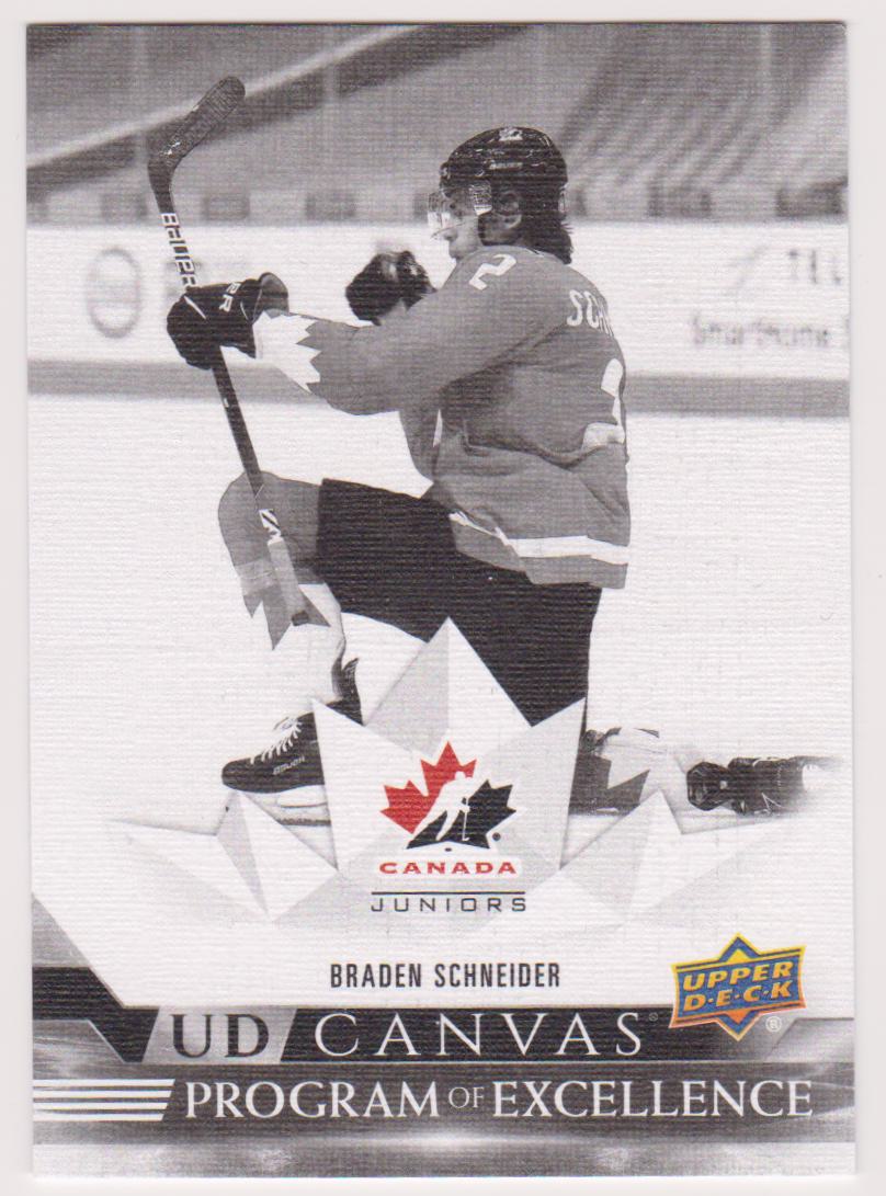 (image for) 2022-23 Upper Deck UD Canvas Black and White #C263 Braden Schneider