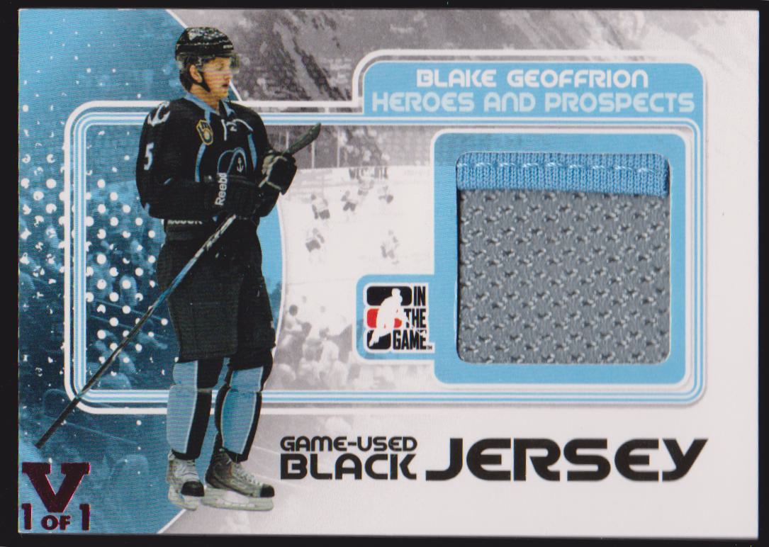 (image for) 2010-11 ITG Heroes and Prospects Jerseys Black #M01 Blake Geoffrion