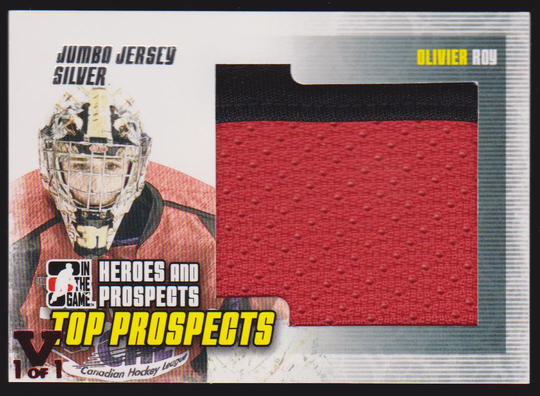 (image for) 2009-10 ITG Heroes and Prospects Top Jumbo Jerseys Silver #JM26 Olivier Roy