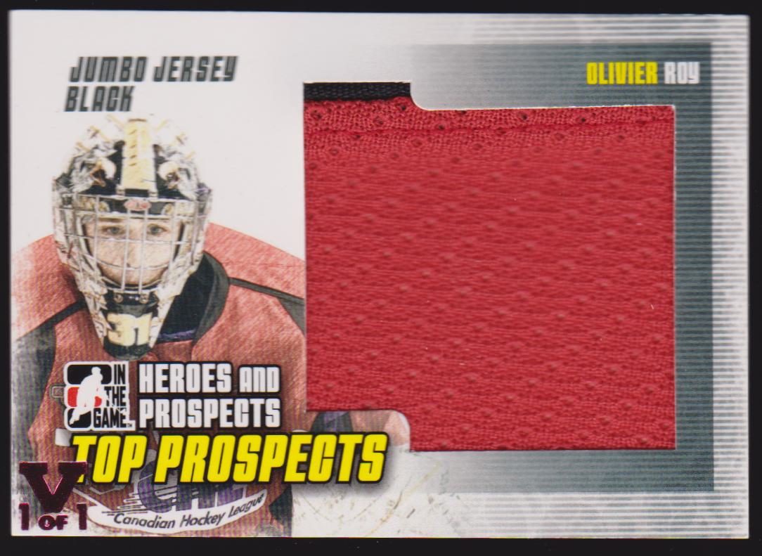 2009-10 ITG Heroes and Prospects Top Jumbo Jerseys #JM26 Olivier Roy (image for) 2009-10 ITG Heroes and Prospects Top Jumbo Jerseys #JM26 Olivier Roy