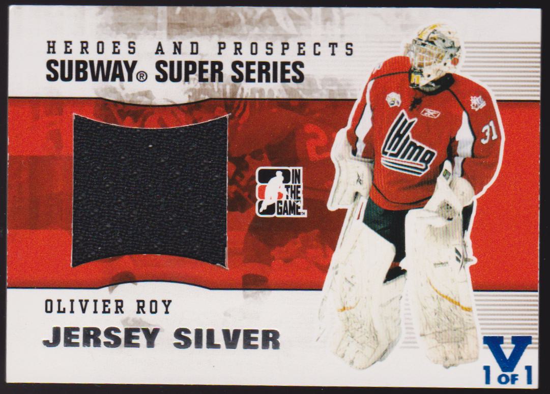 2009-10 Heroes and Prospects Subway Series Jerseys Silver #SSM04 Olivier Roy (image for) 2009-10 Heroes and Prospects Subway Series Jerseys Silver #SSM04 Olivier Roy