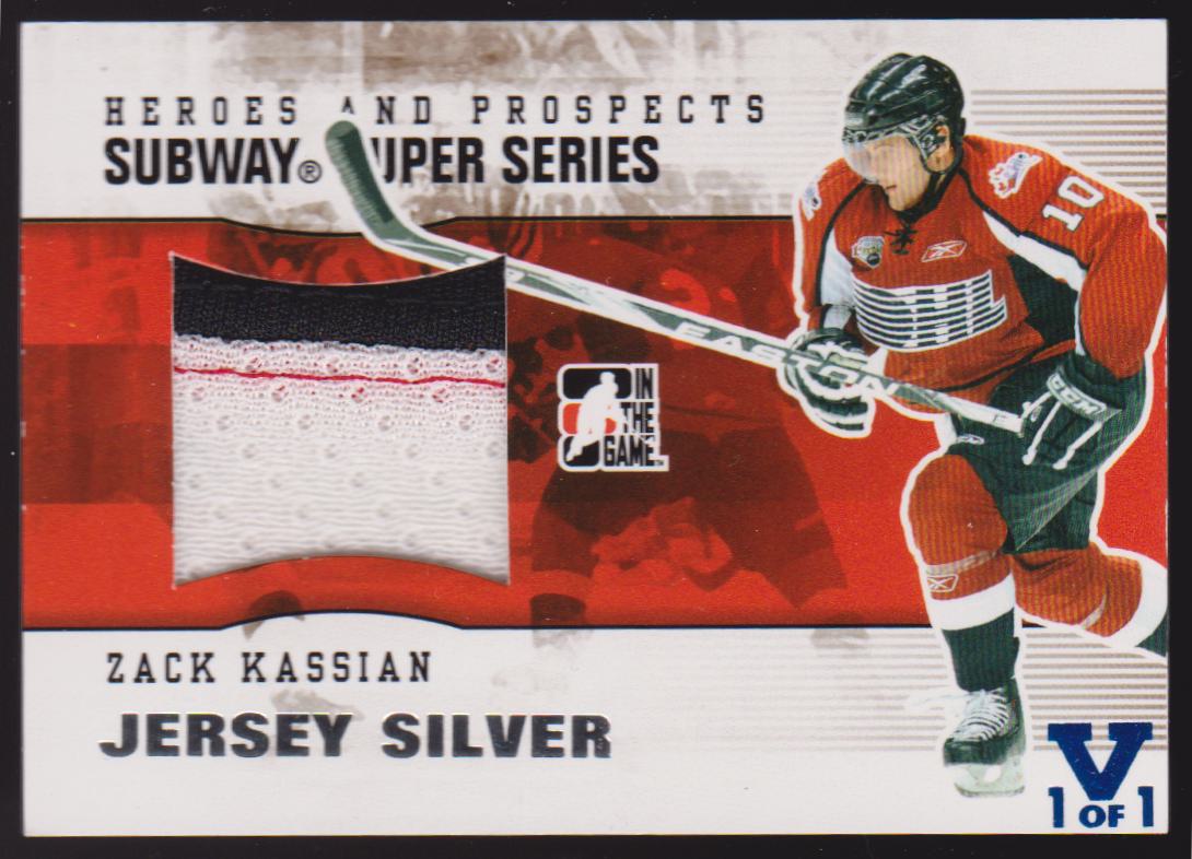 2009-10 Heroes and Prospects Subway Series Jerseys Silver #SSM22 Zack Kassian (image for) 2009-10 Heroes and Prospects Subway Series Jerseys Silver #SSM22 Zack Kassian