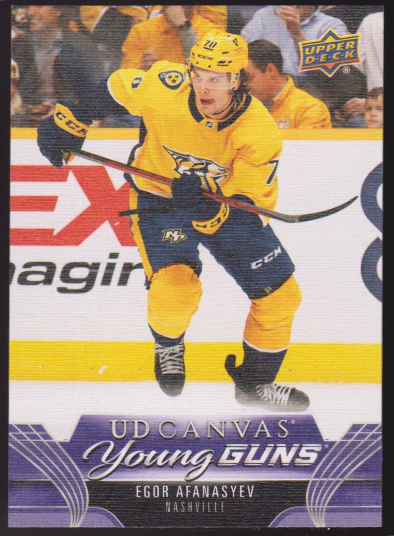 2023-24 Upper Deck UD Canvas #C96 Egor Afanasyev YG (image for) 2023-24 Upper Deck UD Canvas #C96 Egor Afanasyev YG
