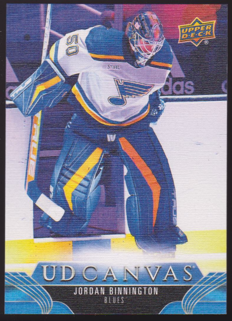 2023-24 Upper Deck UD Canvas #C71 Jordan Binnington (image for) 2023-24 Upper Deck UD Canvas #C71 Jordan Binnington