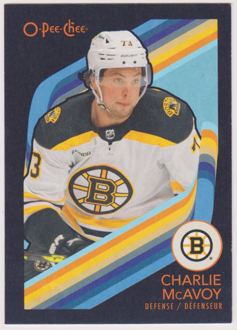 2023-24 O-Pee-Chee Retro Black #130 Charlie McAvoy 77/100 (image for) 2023-24 O-Pee-Chee Retro Black #130 Charlie McAvoy 77/100