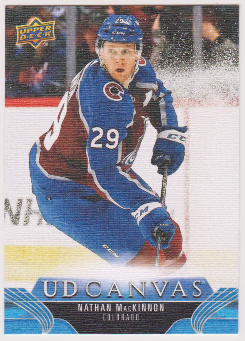 2023-24 Upper Deck UD Canvas #C141 Nathan MacKinnon (image for) 2023-24 Upper Deck UD Canvas #C141 Nathan MacKinnon