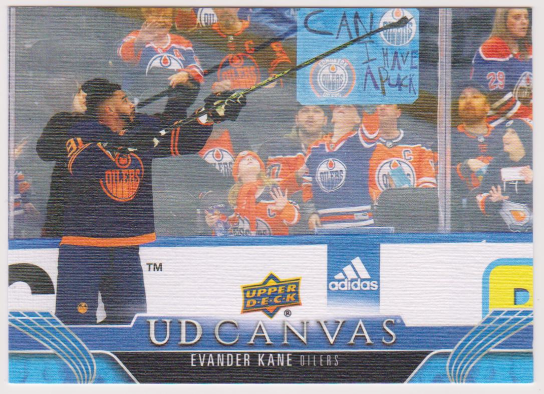 2023-24 Upper Deck UD Canvas #C155 Evander Kane (image for) 2023-24 Upper Deck UD Canvas #C155 Evander Kane