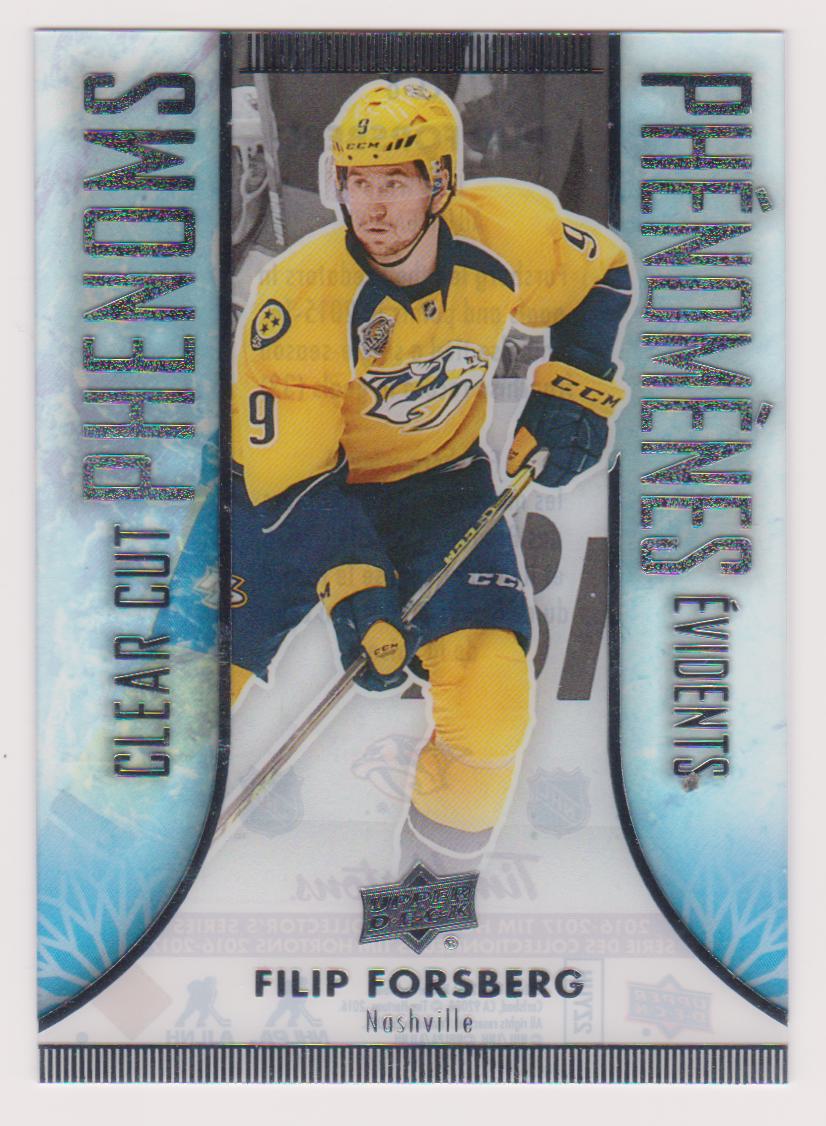 (image for) 2016-17 Upper Deck Tim Hortons Clear Cut Phenoms #CC8 Filip Forsberg