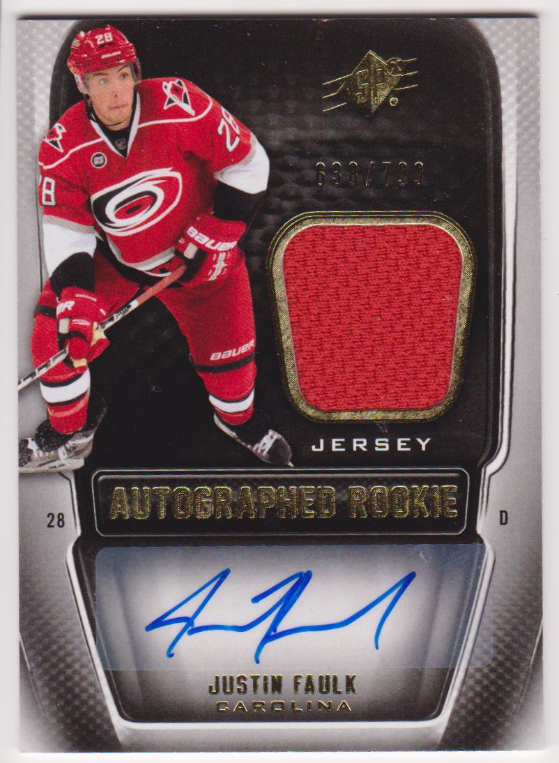 (image for) 2011-12 SPx #174 Justin Faulk Jerseys AUTO RC