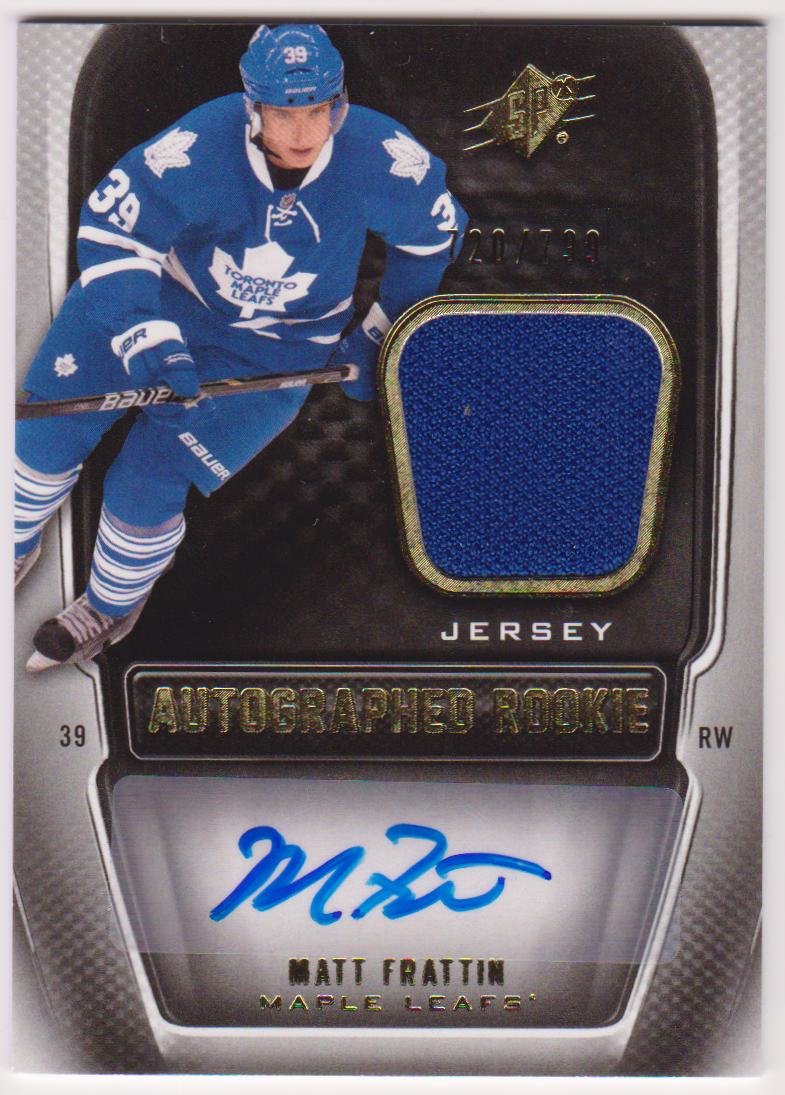 (image for) 2011-12 SPx #196 Matt Frattin Jerseys Auto RC 720/799