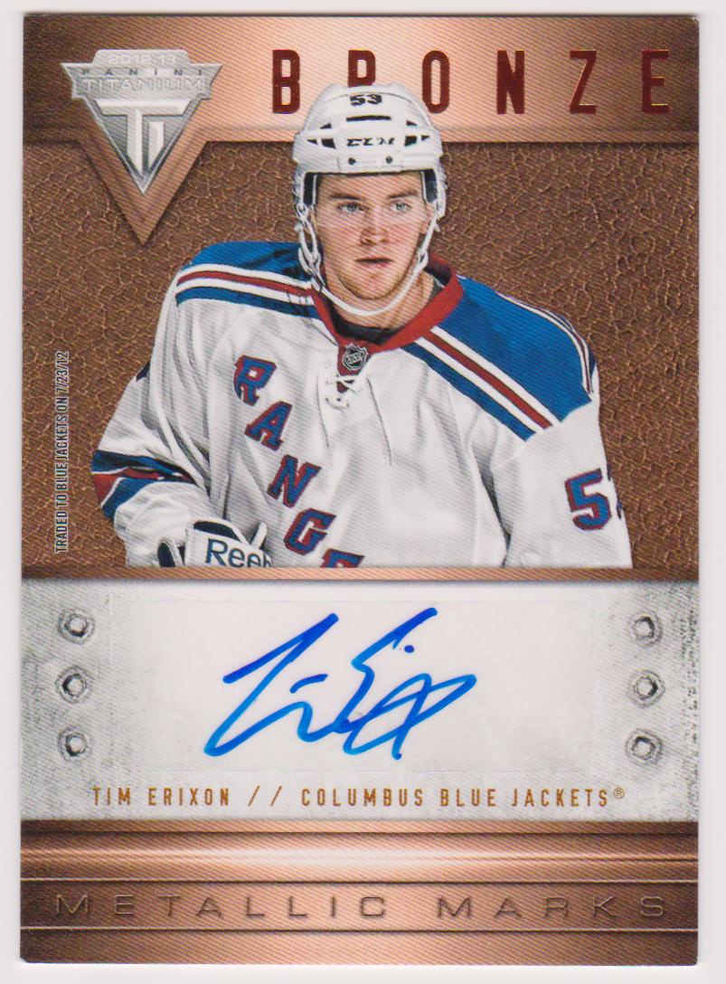 (image for) 2012-13 Panini Titanium Metallic Marks #54 Tim Erixon - AUTO