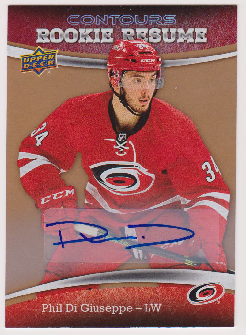 (image for) 2015-16 UD Contours Rookie Resume Auto #RR11 Phil Di Giuseppe - RC Year