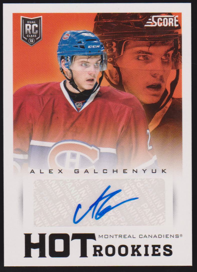 (image for) 2013-14 Score Hot Rookie Signatures #645 Alex Galchenyuk AUTO