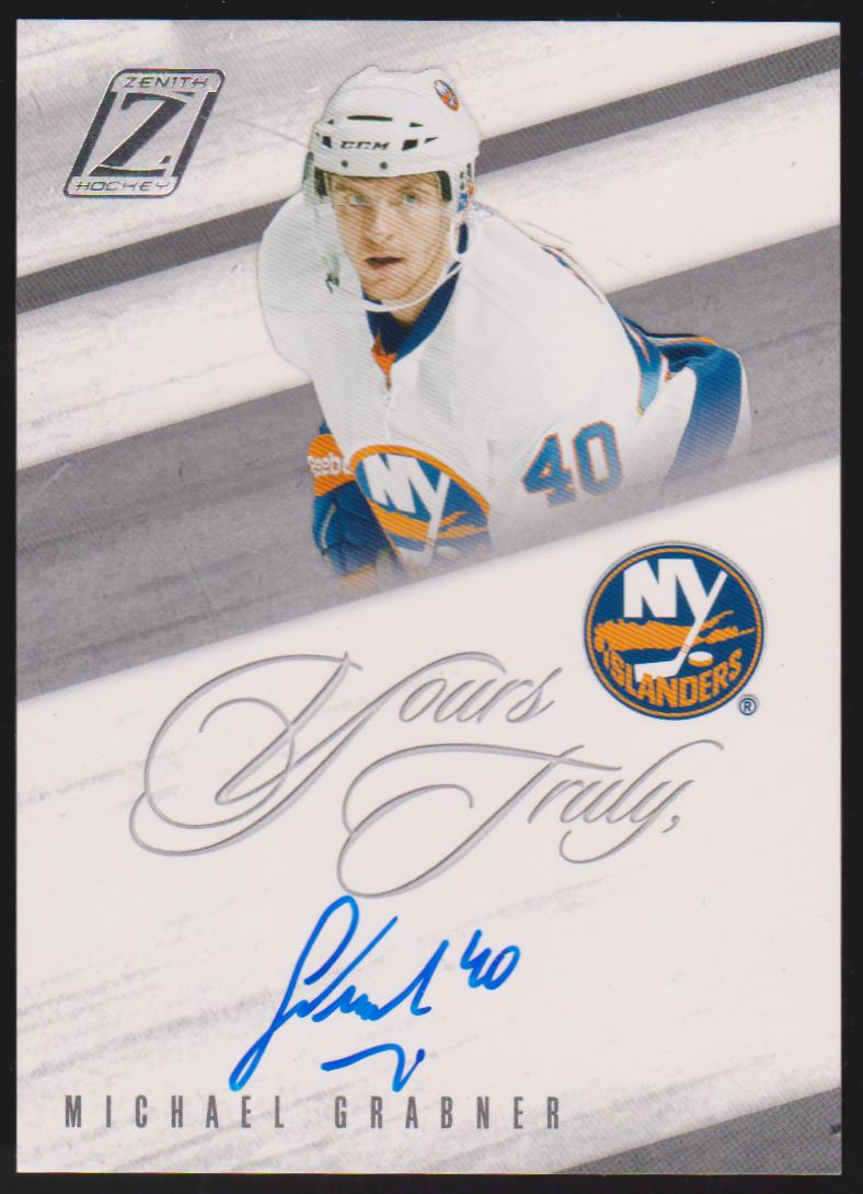 2010-11 Zenith Yours Truly Autographs #GR Michael Grabner (image for) 2010-11 Zenith Yours Truly Autographs #GR Michael Grabner