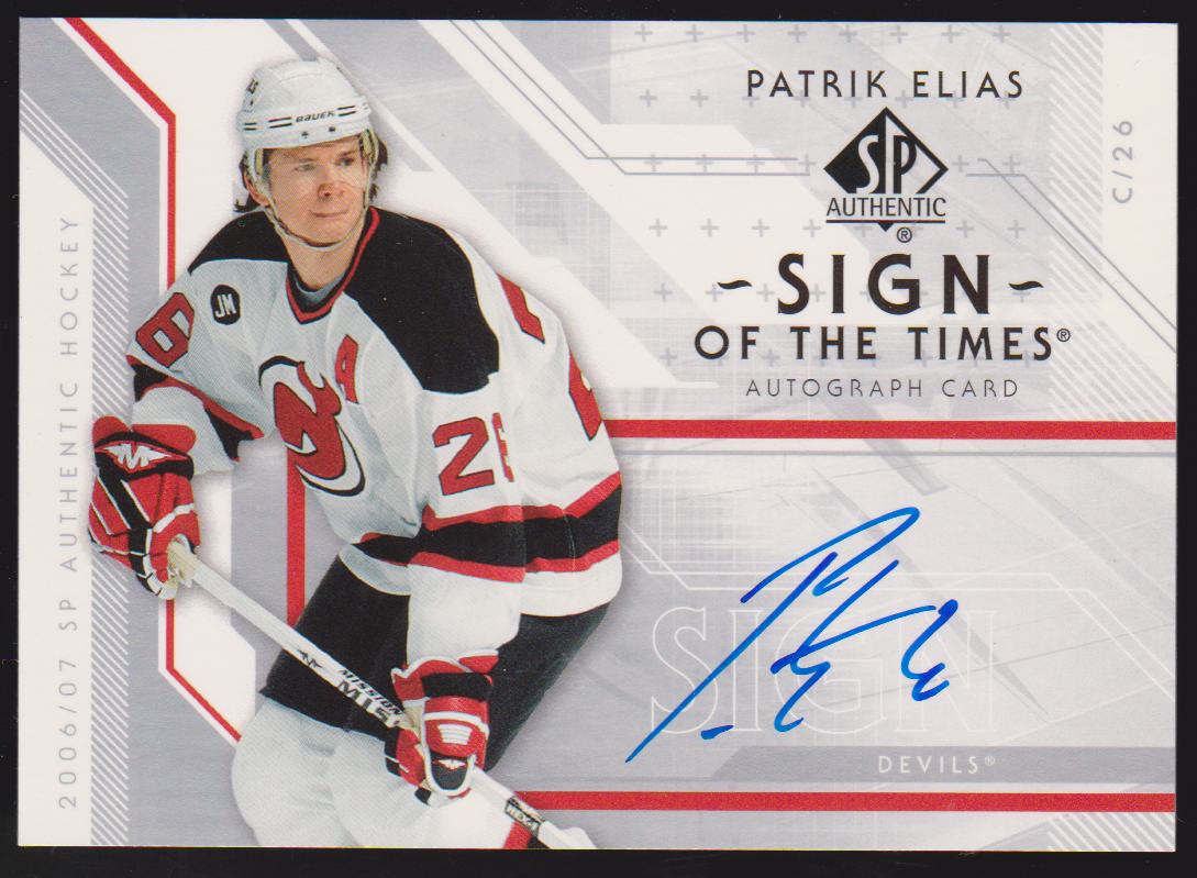 2006-07 SP Authentic Sign of the Times #STEL Patrik Elias AUTO (image for) 2006-07 SP Authentic Sign of the Times #STEL Patrik Elias AUTO