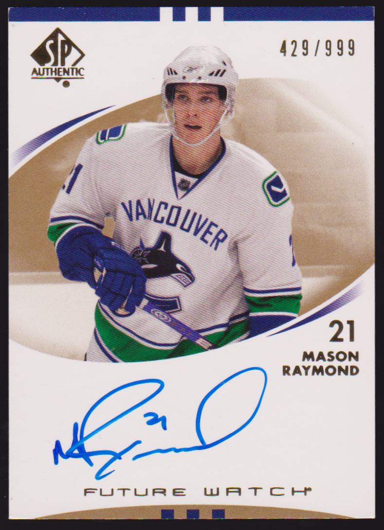 (image for) 2007-08 SP Authentic #249 Mason Raymond AUTO RC 429/999