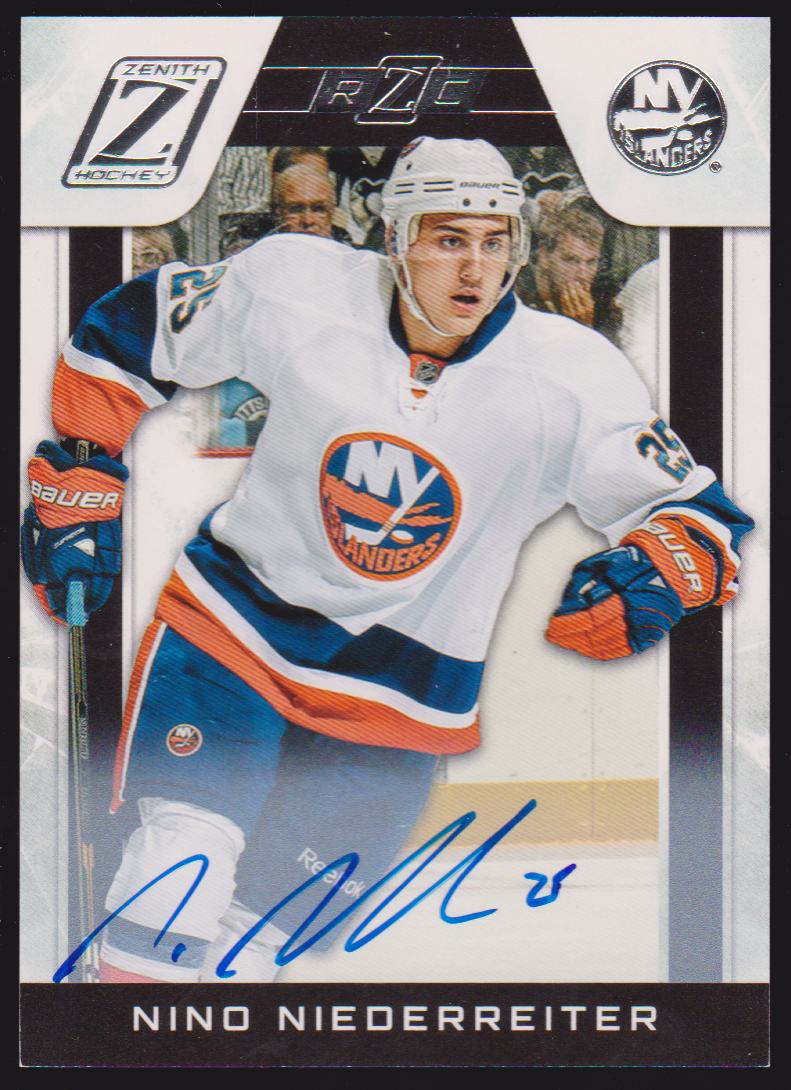 (image for) 2010-11 Zenith #208 Nino Niederreiter AUTO RC 376/999