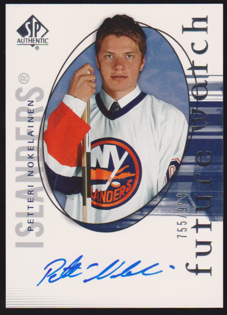 2005-06 SP Authentic #169 Petteri Nokelainen AUTO RC 755/999 (image for) 2005-06 SP Authentic #169 Petteri Nokelainen AUTO RC 755/999