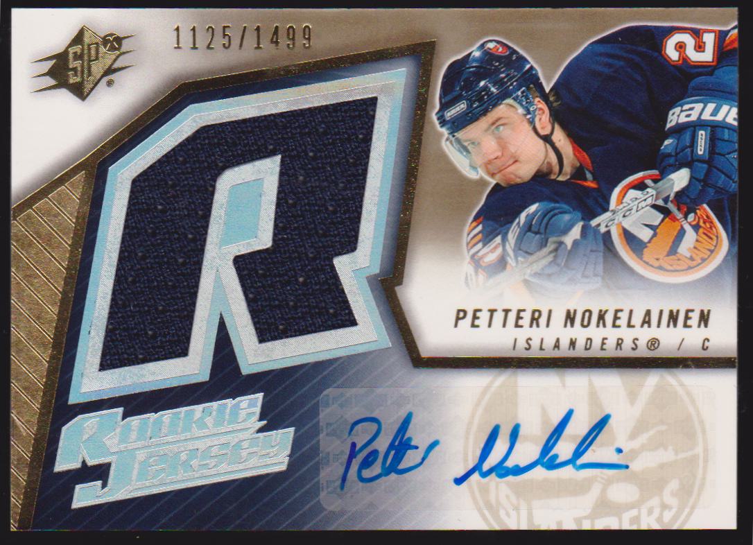 (image for) 2005-06 SPx #168 Petteri Nokelainen Jerseys AUTO RC 1125/1499