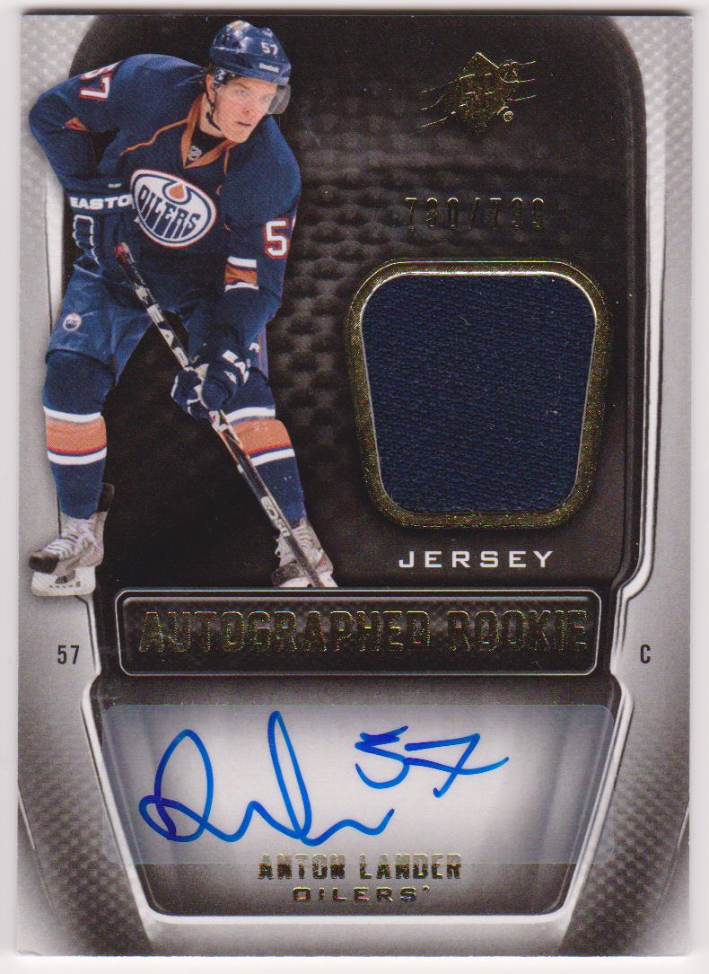 (image for) 2011-12 SPx #184 Anton Lander Jerseys Auto RC 780/799