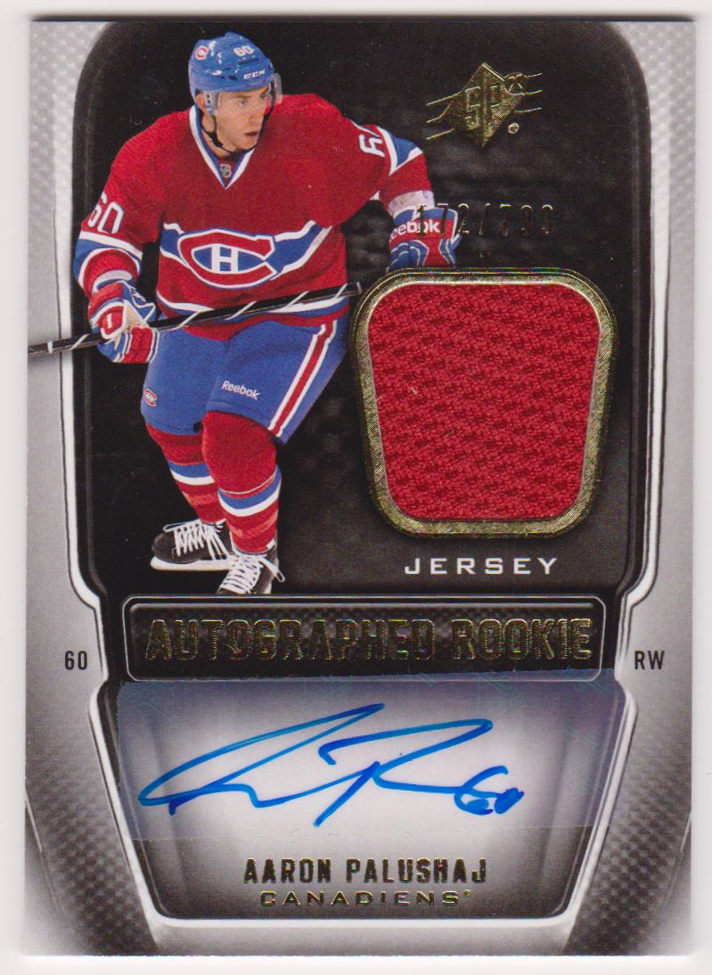 (image for) 2011-12 SPx #186 Aaron Palushaj Jerseys Auto RC 172/799