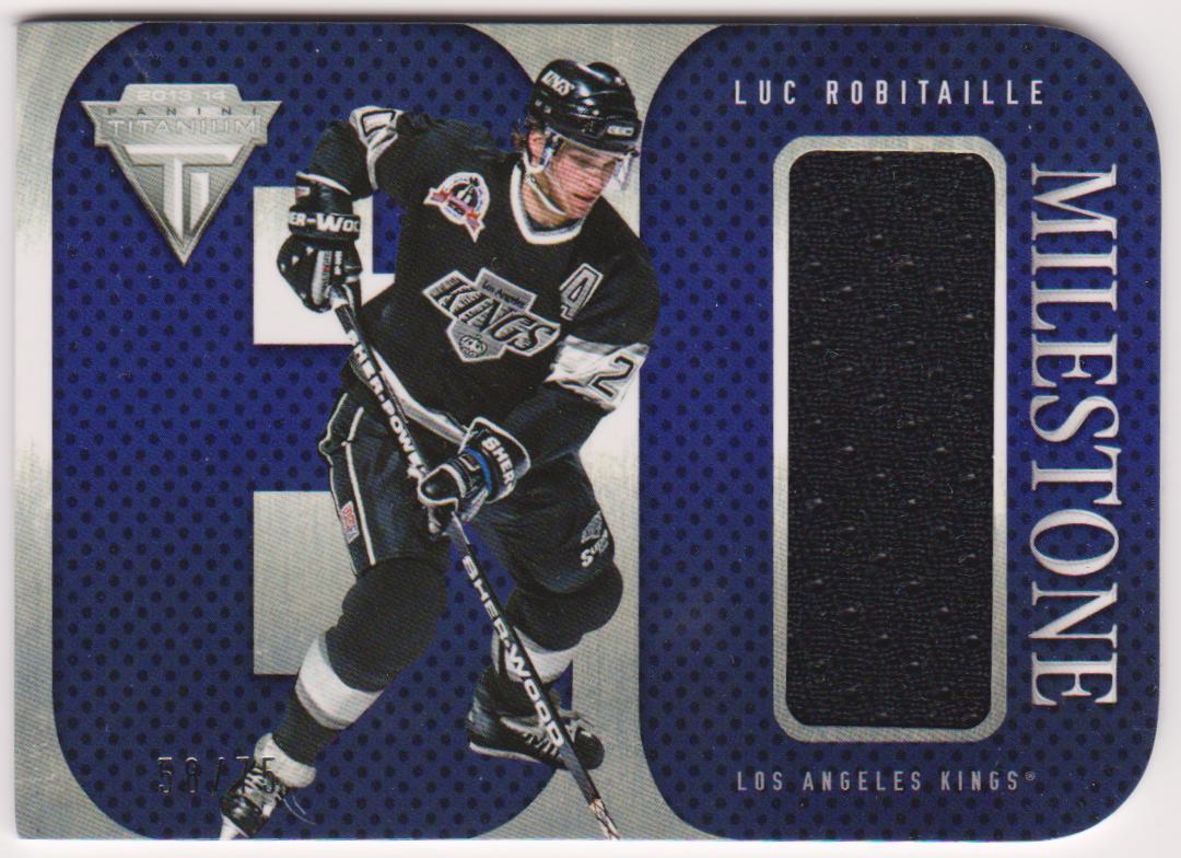 (image for) 2013-14 Panini Titanium Milestone Goal Scorer Jerseys #MILR Luc Robitaille 58/75