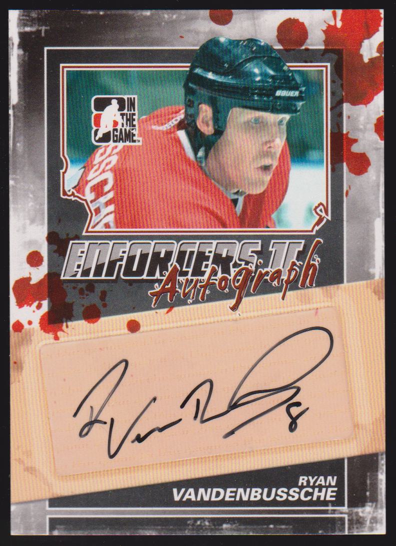 (image for) 2013-14 ITG Enforcers Autographs #ARV Ryan VandenBussche