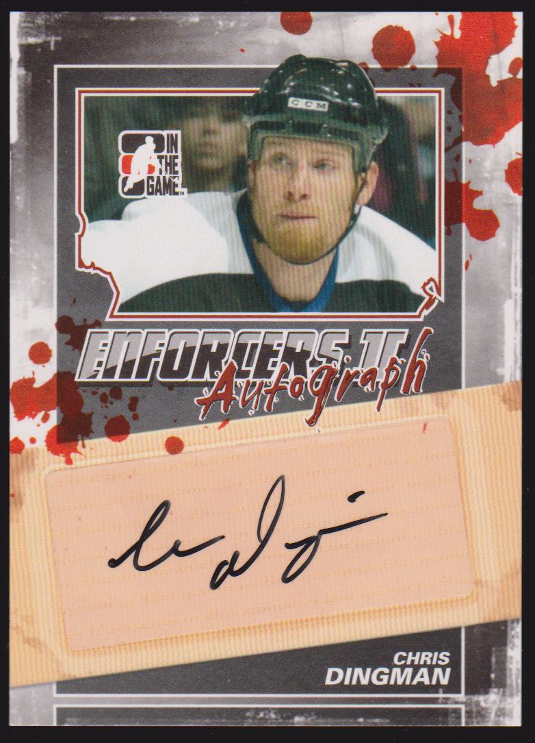 2013-14 ITG Enforcers Autographs #ACD Chris Dingman (image for) 2013-14 ITG Enforcers Autographs #ACD Chris Dingman