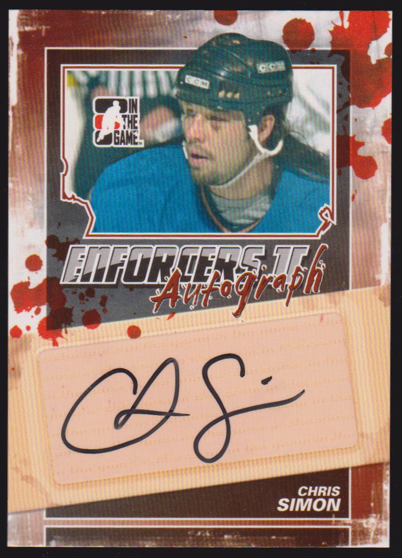 (image for) 2013-14 ITG Enforcers Autographs #ACS Chris Simon
