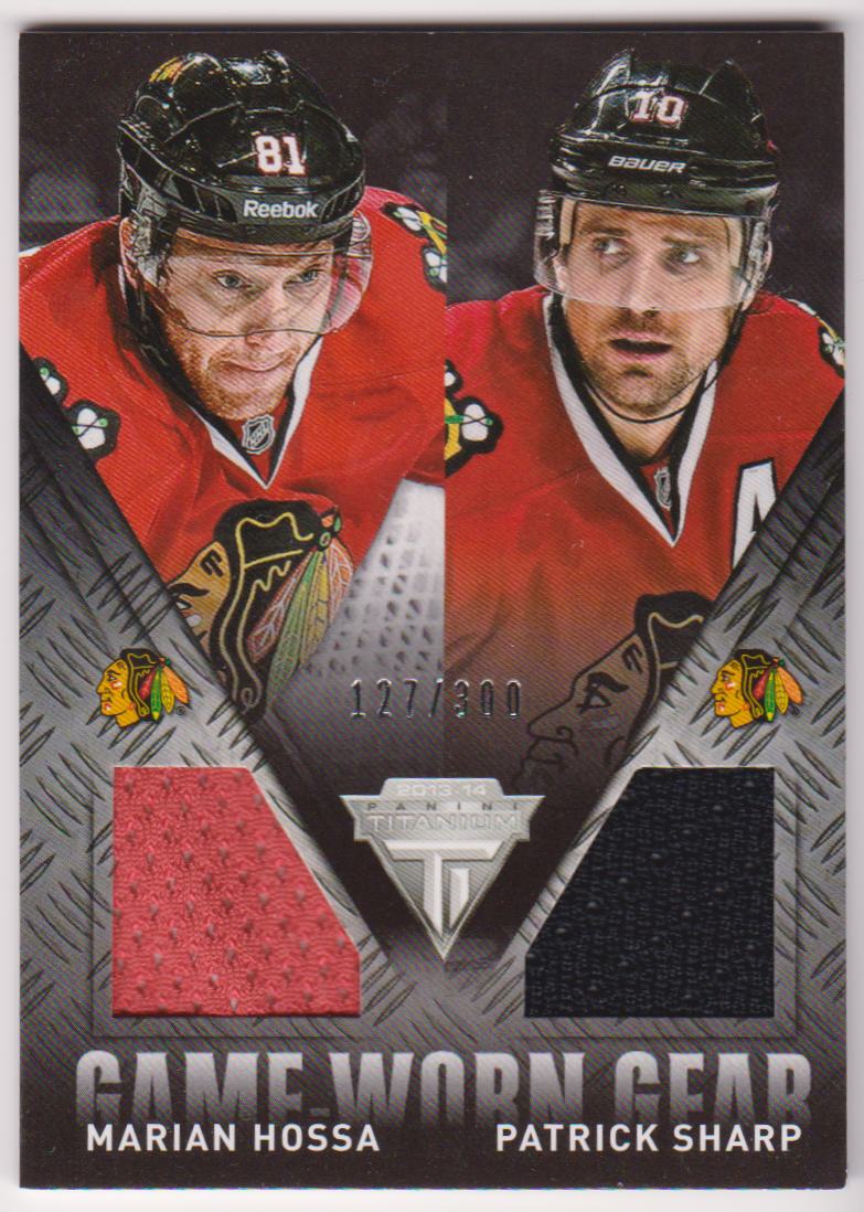 (image for) 2013-14 Panini Titanium Game Worn Gear Dual Memorabilia #GDHS Marian Hossa/Patrick Sharp 127/300