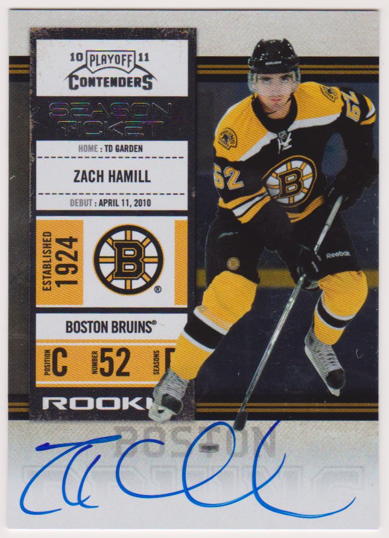 (image for) 2010-11 Playoff Contenders #121 Zach Hamill AUTO RC