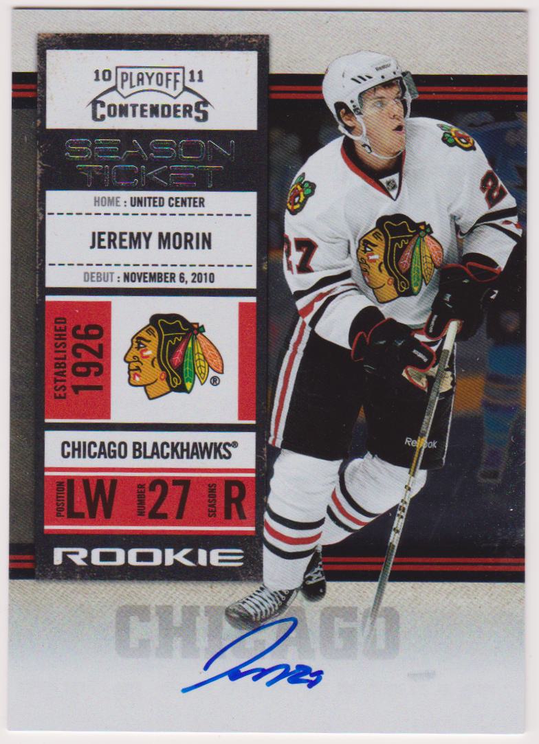 (image for) 2010-11 Playoff Contenders #128 Jeremy Morin AUTO RC