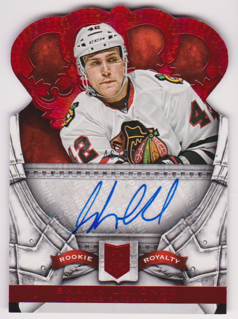 (image for) 2013-14 Crown Royale Rookie Royalty Autographs Ruby #218 Shawn Lalonde - RC Year - 46/99