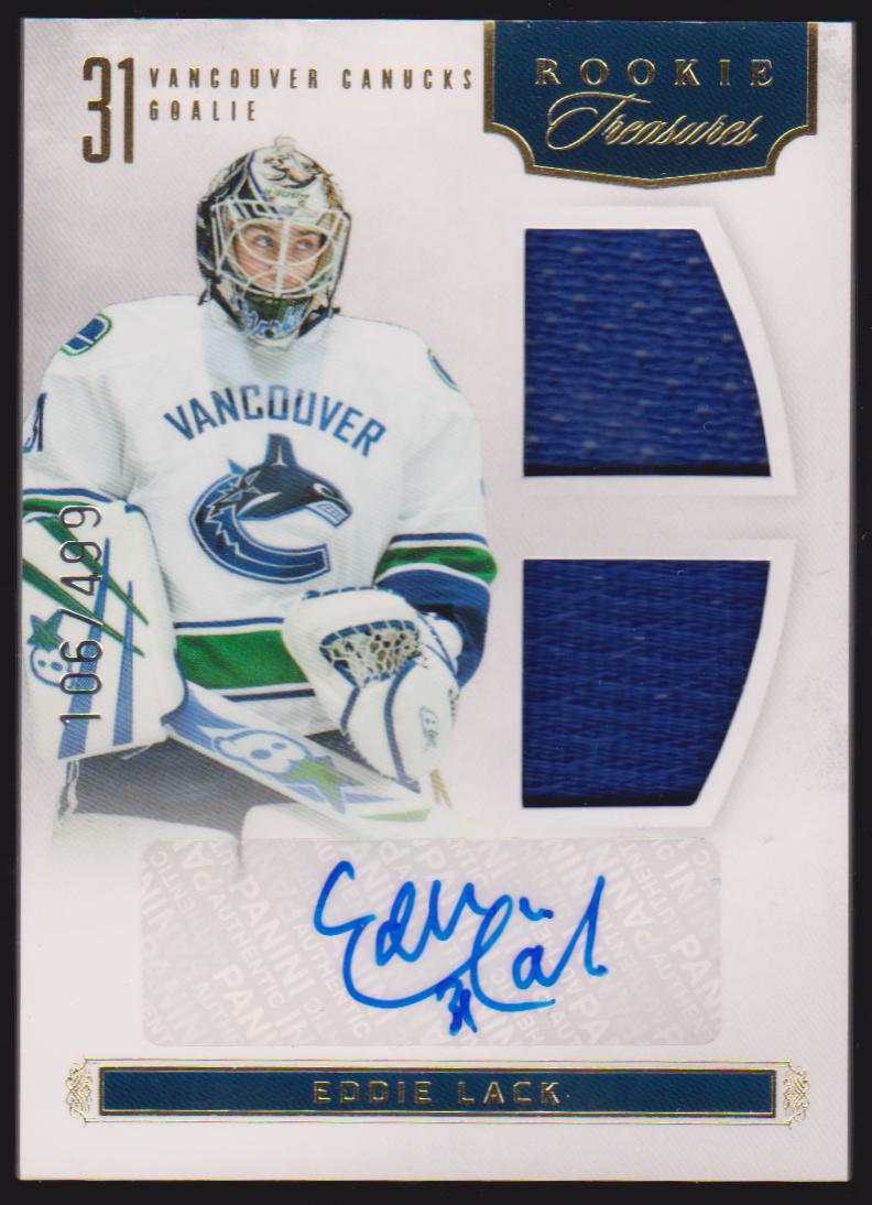 2011-12 Panini Rookie Anthology #126 Eddie Lack Jerseys AUTO RC 106/499 (image for) 2011-12 Panini Rookie Anthology #126 Eddie Lack Jerseys AUTO RC 106/499
