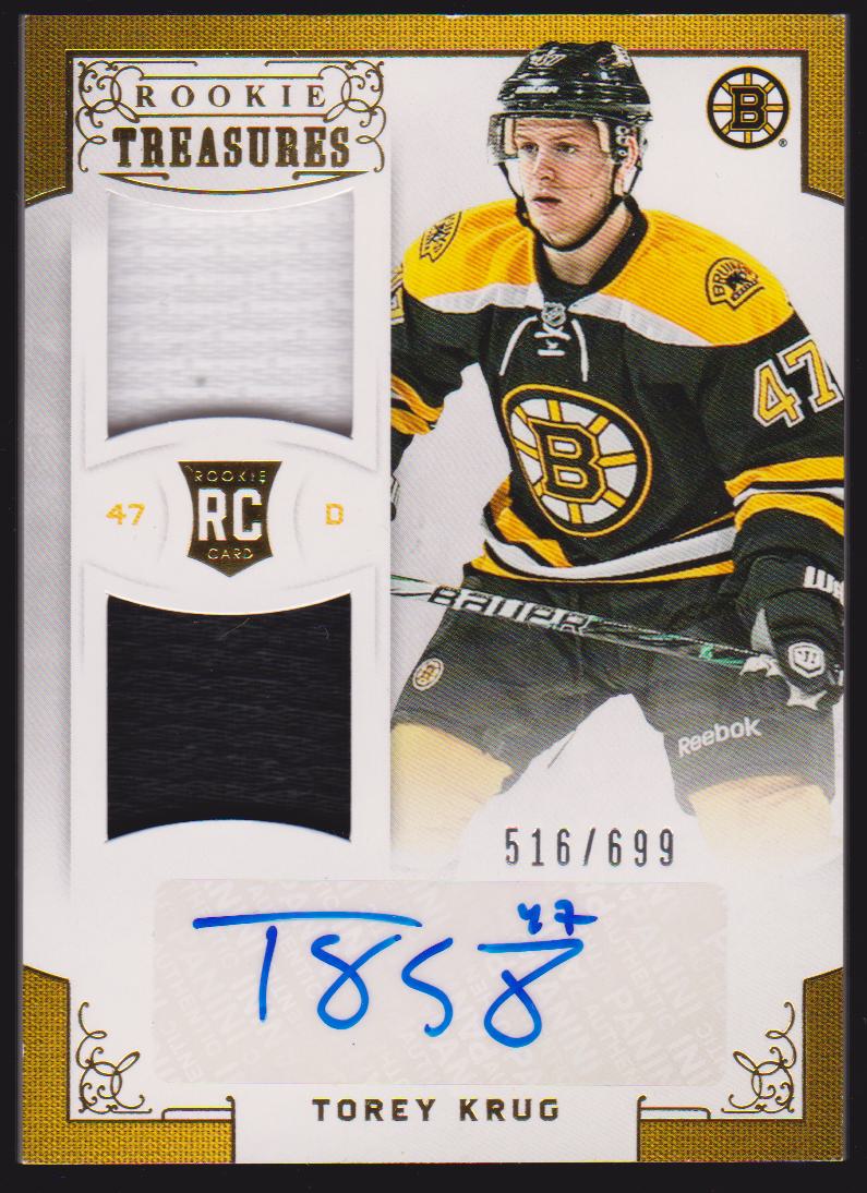 2012-13 Panini Rookie Anthology #105 Torey Krug Jerseys AUTO 516/699 RC (image for) 2012-13 Panini Rookie Anthology #105 Torey Krug Jerseys AUTO 516/699 RC