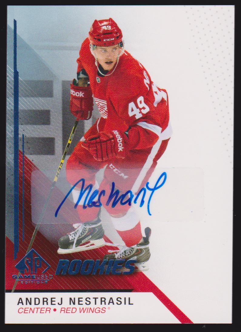 2014-15 SP Game Used Autographs Blue #176 Andrej Nestrasil - RC Year (image for) 2014-15 SP Game Used Autographs Blue #176 Andrej Nestrasil - RC Year