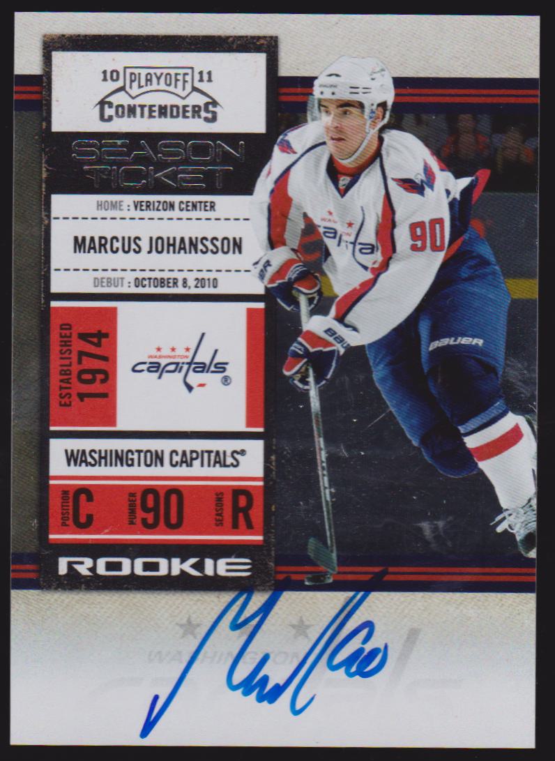 (image for) 2010-11 Playoff Contenders #165 Marcus Johansson AUTO RC