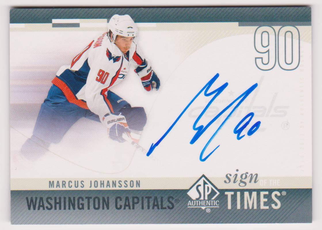 (image for) 2010-11 SP Authentic Sign of the Times #SOTMJ Marcus Johansson - AUTO - RC Year