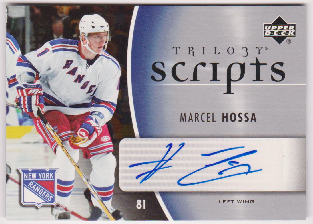 2006-07 Upper Deck Trilogy Scripts #TSMH Marcel Hossa AUTO (image for) 2006-07 Upper Deck Trilogy Scripts #TSMH Marcel Hossa AUTO