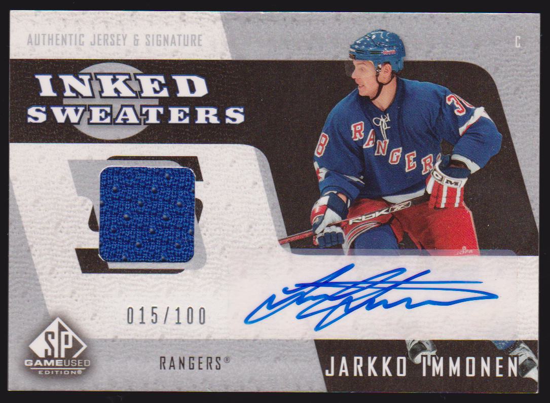 2006-07 SP Game Used Inked Sweaters #ISIM Jarkko Immonen (image for) 2006-07 SP Game Used Inked Sweaters #ISIM Jarkko Immonen