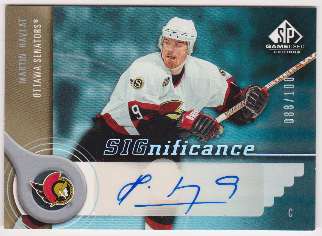 (image for) 2005-06 SP Game Used SIGnificance #SMH Martin Havlat 088/100 - AUTO