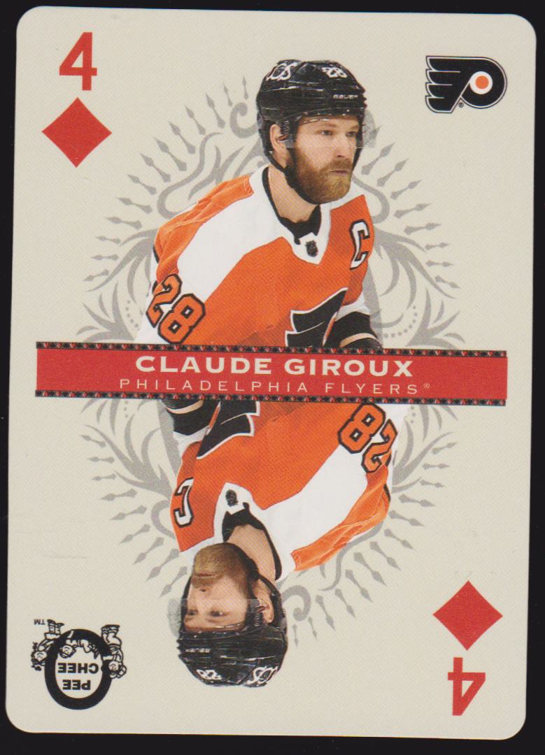 2021-22 O-Pee-Chee Playing Cards #4DIAMONDS Claude Giroux (image for) 2021-22 O-Pee-Chee Playing Cards #4DIAMONDS Claude Giroux