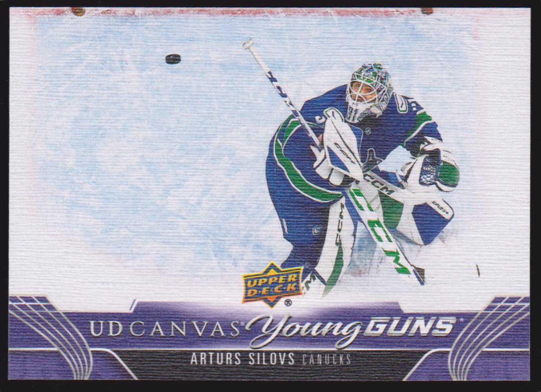 2023-24 Upper Deck UD Canvas #C212 Arturs Silovs YG (image for) 2023-24 Upper Deck UD Canvas #C212 Arturs Silovs YG