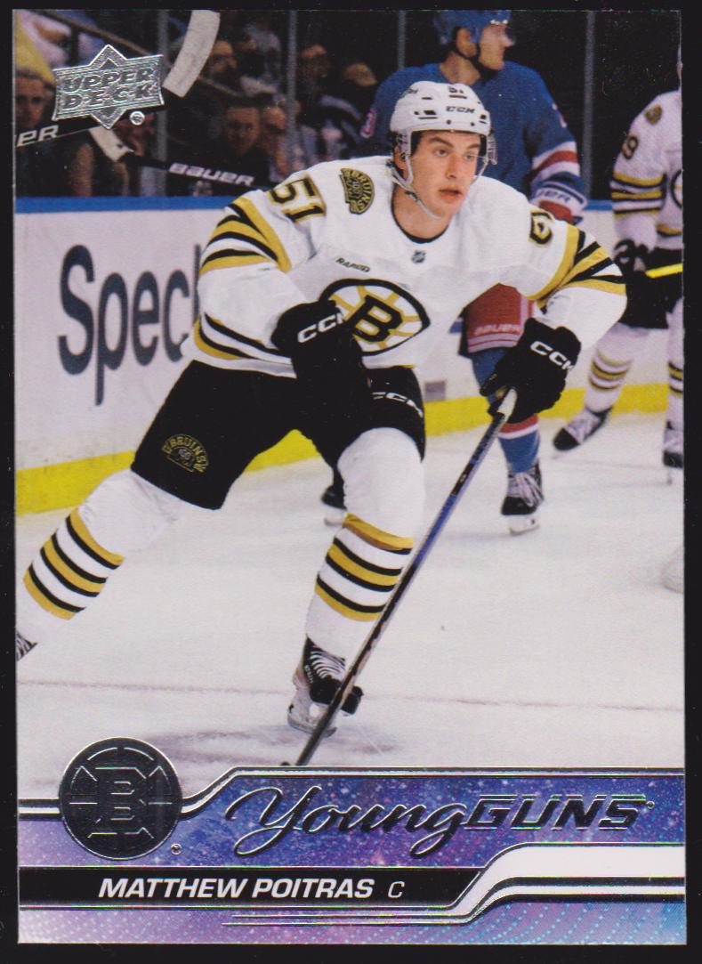 2023-24 Upper Deck #478 Matthew Poitras Young Guns RC (image for) 2023-24 Upper Deck #478 Matthew Poitras Young Guns RC