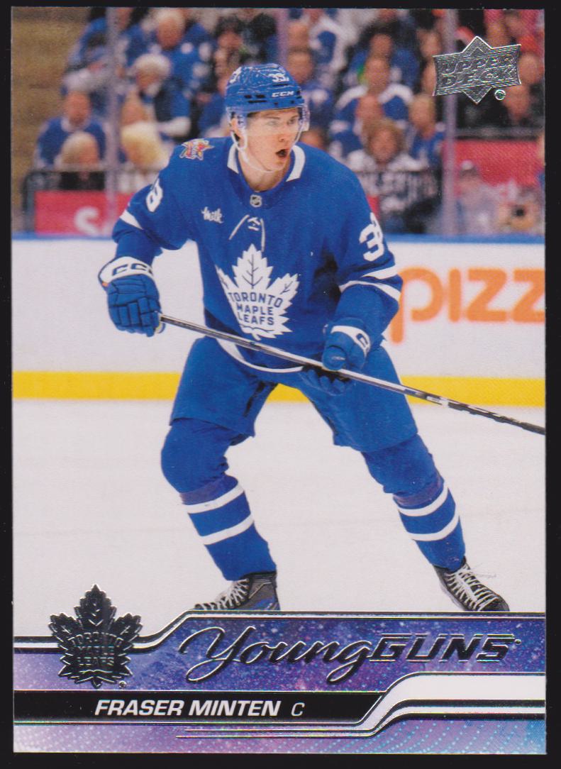 2023-24 Upper Deck #482 Fraser Minten Young Guns RC (image for) 2023-24 Upper Deck #482 Fraser Minten Young Guns RC